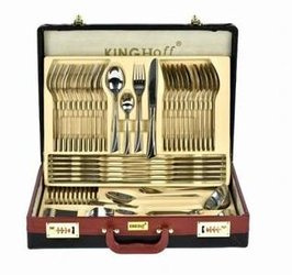 Sztućce Kinghoff 72cz 12 osób połysk kh-3515 w walizce