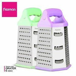 Tarka 6-stronna ze stali nierdzewnej Fissman 24cm z kolorową rączką