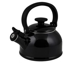 Czajnik emaliowany Forchetto Retro czarny 1,6l z gwizdkiem