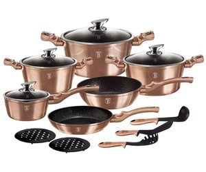 Zestaw garnków i patelni z powłoką marmurową 15 el. Berlinger Haus