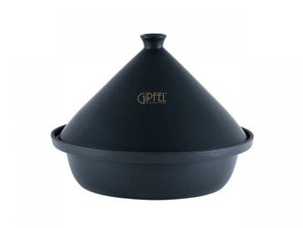 GIPFEL Tagine żeliwny 30 cm z pokrywą ceramiczną czarny