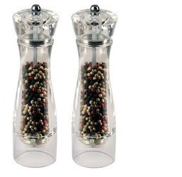 Zestaw 2szt młynków Kesper do pieprzu i soli Akrylowy Wys: 20 cm