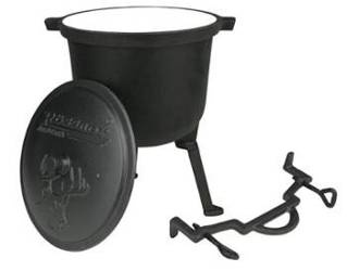 Kociołek myśliwski żeliwny 11l emaliowany w środku Rossner