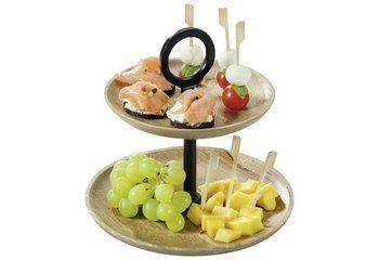 Patera dwupoziomowa drewno mango 22cm Kesper