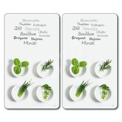 Zestaw szklanych desek zioła 52x30 Kesper / deski na indukcje