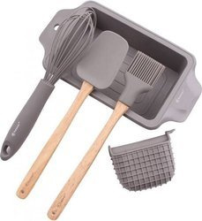 Zestaw silikonowych akcesoriów kuchennych z formą do pieczenia Kassel 5cz