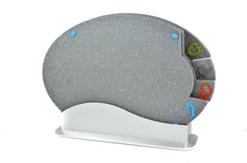 Zestaw 4 Desek Gipfel MARBLE Owalne w podstawce