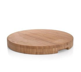 Deska kuchenna bambusowa okrągła profesjonalna gruba 43x5cm Fissman