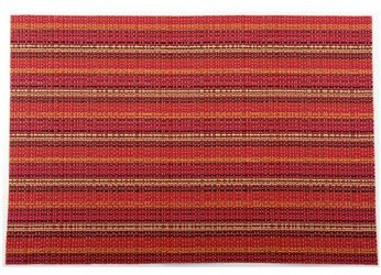 Duża mata kuchenna Granchio 36 x 48 cm czerwona w pasy