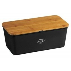 Chlebak KESPER z deską do krojenia Czarny