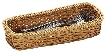 Koszyk na sztućce z plecionki Kesper