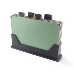 Zestaw 4 desek do krojenia Fissman w podstawce