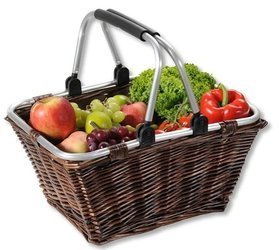 Wiklinowy Eko kosz na zakupy i piknik Kesper ze składanymi uchwytami