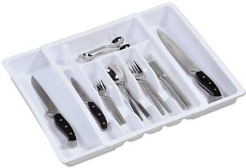Wkład do szuflady na sztućce rozsuwany Kesper 29- 50cm biały / Organizer