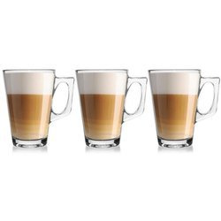 Komplet szklanek do latte / Szklanki z uchwytami 3szt x 250ml