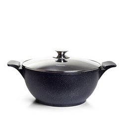 Garnek z powłoką marmurową i pokrywką Fissman Grande 28x13,5cm 6,5l