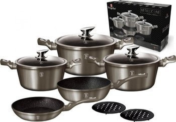 Zestaw garnków i patelni z powłoką marmurową 10 el. Berlinger Haus