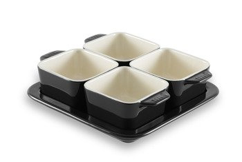 Zestaw do zapiekania 4 miseczki + taca Gipfel Majolica / Naczynie ceramiczne