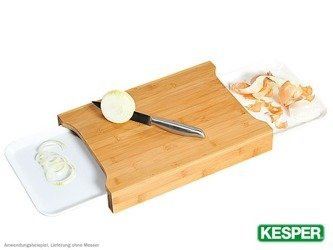 Deska do krojenia bambusowa KESPER z 2 szufladkami
