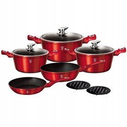 Zestaw garnków i patelni z powłoką 10 el. Berlinger Haus Burgundy