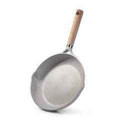 Patelnia Fissman Borneo Ø24 cm kamienna szara z brązową rączką