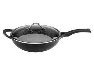 Wok z pokrywą Vinzer Premium Granite Line 32 cm