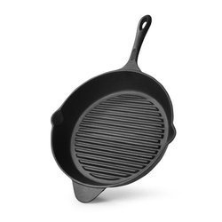 Patelnia żeliwna grillowa okrągła 30cm Fissman