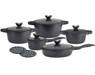 Zestaw garnki + patelnia Klausberg  z powłoką granitową 12cz