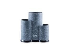 Gipfel blok do noży + stojak na przybory szary marble