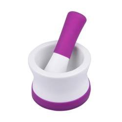 Moździerz ceramiczny biały z fioletowym silikonem Ø 11 cm Gipfel