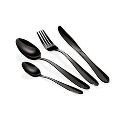 Zestaw czarnych sztućców 24cz Berlinger Haus
