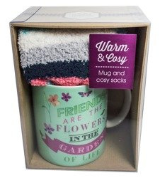 Zestaw: Kubek ceramiczny 300ml + para ciepłych skarpetek