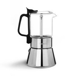 Kawiarka Moka zaparzacz espresso Fissman 6 filiżanek stal+szkło (360ml) indukcja