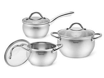 Zestaw garnków z pokrywkami Fissman Nancy 6 elementów