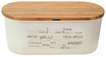 Chlebak KESPER z owalną deską do krojenia Beżowy 34x18x14cm